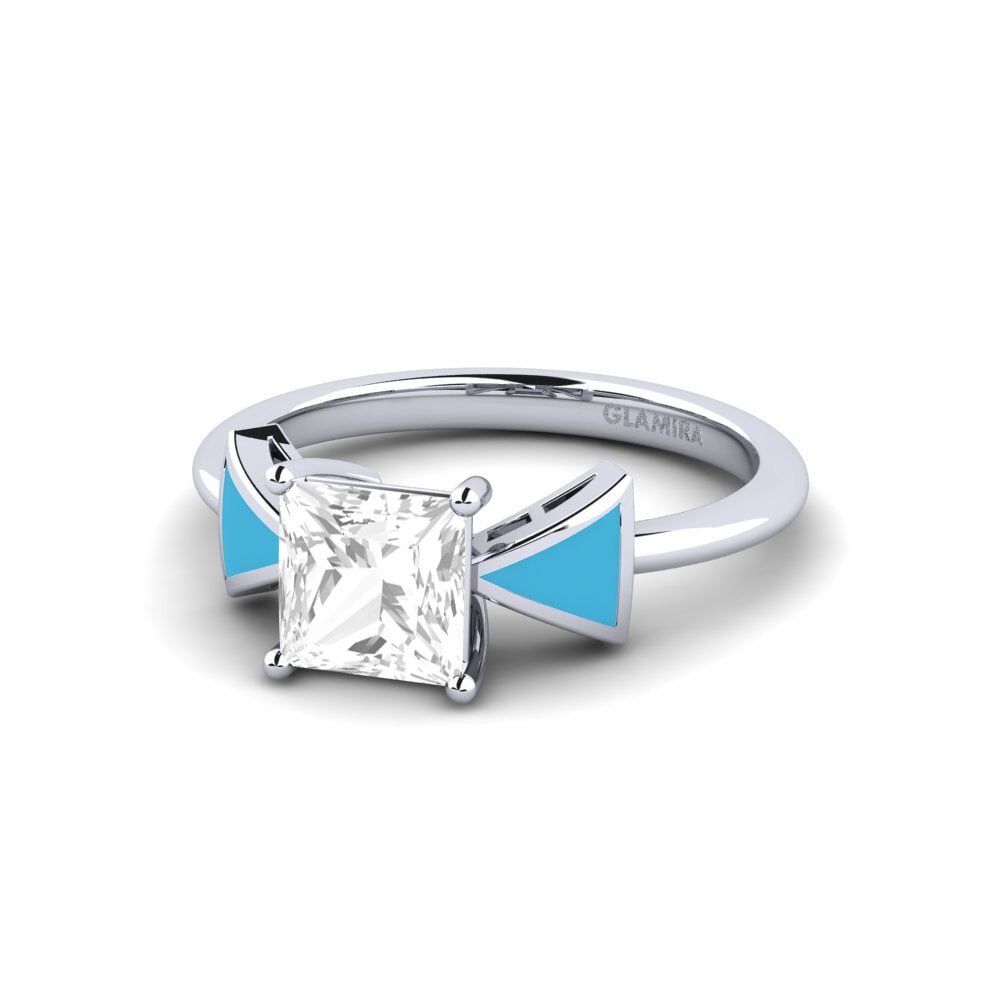 Ringe Klassischer Solitär Weißer Topas