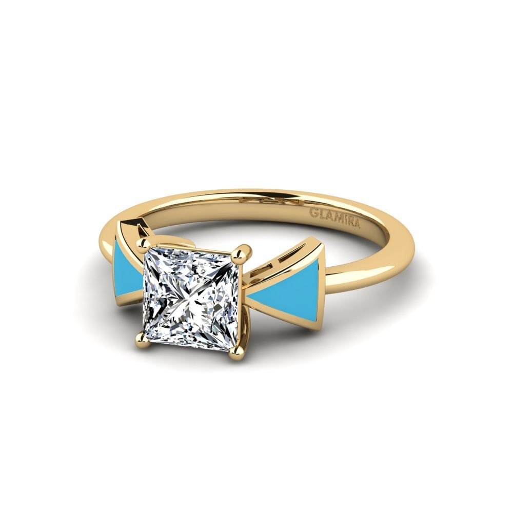 Gelbgold 375 Verlobungsring Fratina - Princess