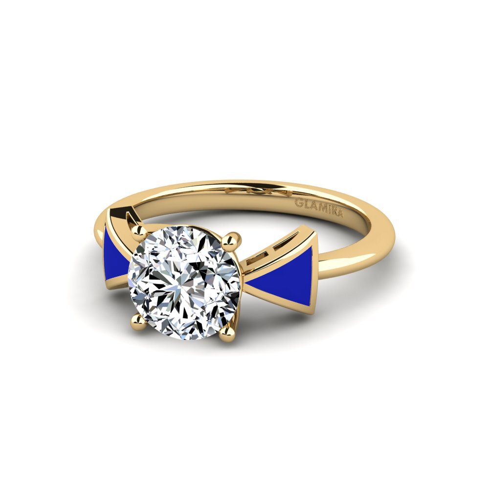 9ct Yellow Gold Engagement Ring Fratina - Round
