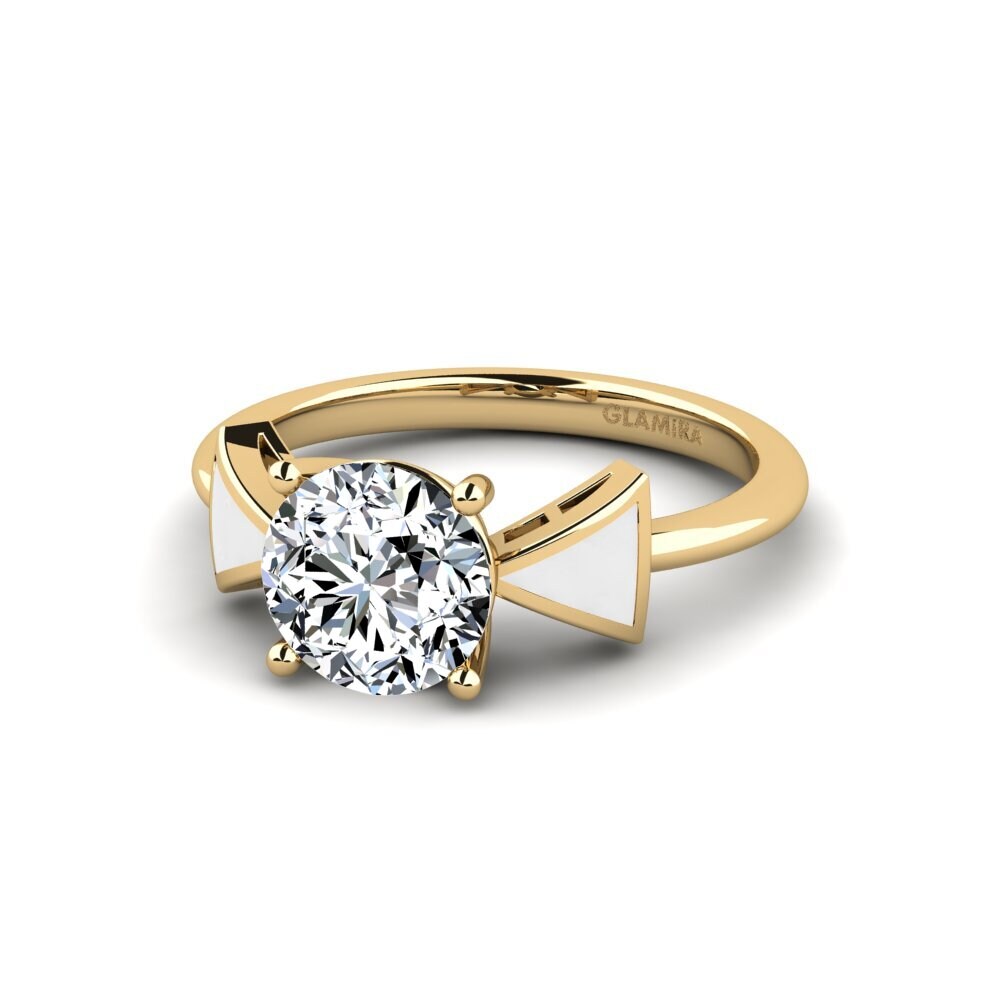 Gelbgold 585 Verlobungsring Fratina - Round