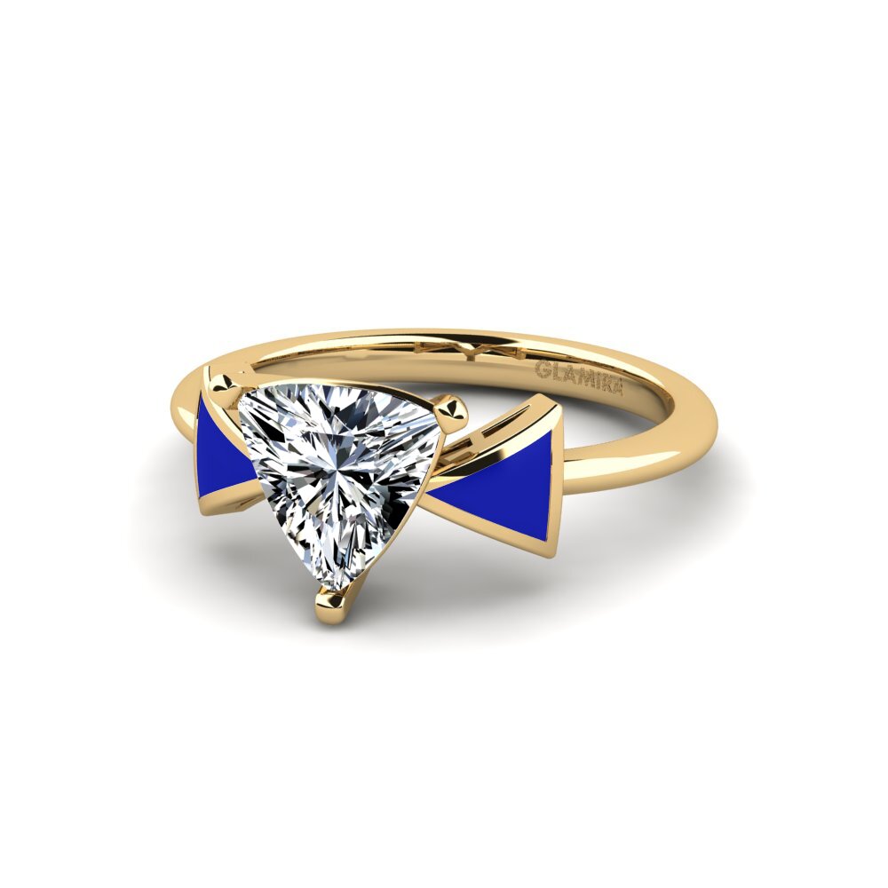 9ct Yellow Gold Engagement Ring Fratina - Trillion