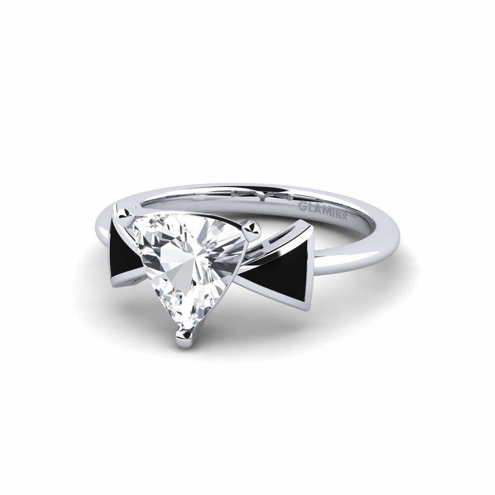 Circón Blanco Anillo de compromiso Fratina - Trillion
