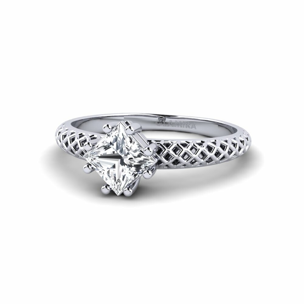 Circón Blanco Anillo de compromiso Weliach Princess