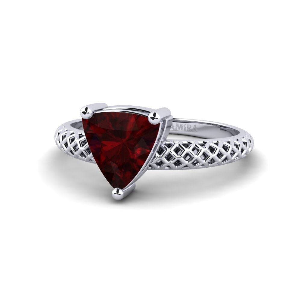 Trillion Garnet Engagement Ring Weliach Trillion