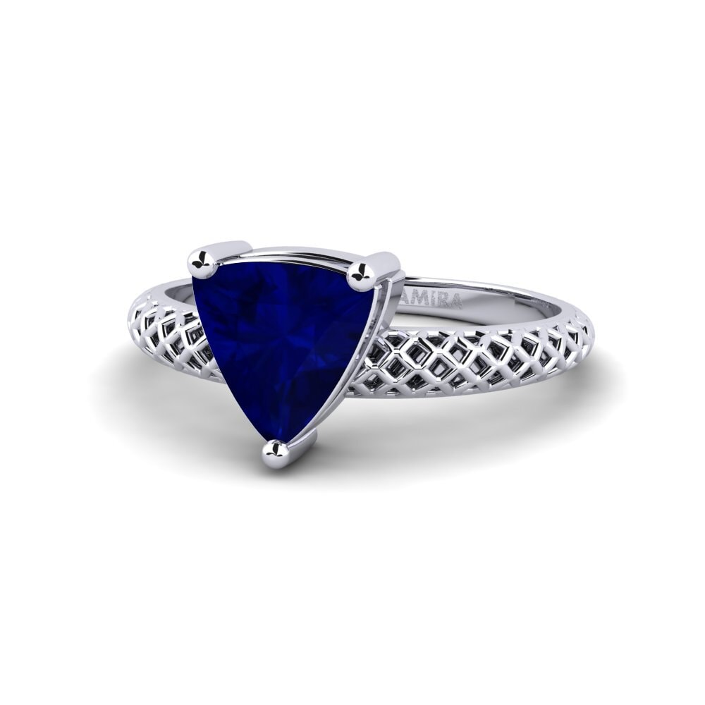 Trillion Sapphire Engagement Ring Weliach Trillion