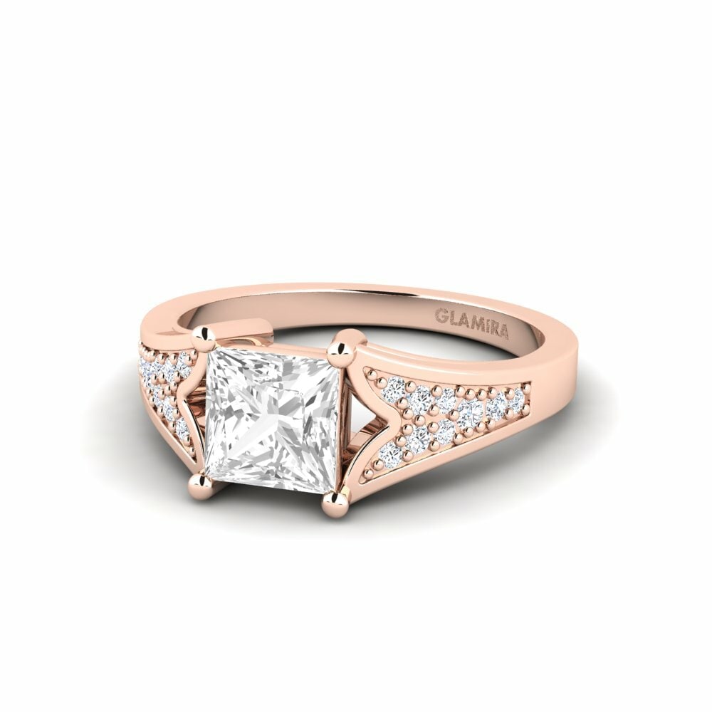 Topaze Blanche Bague de fiançailles Larboad - Princess