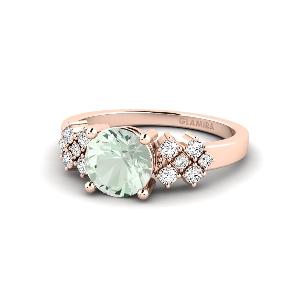 Amatista verde Anillo de compromiso List - Round