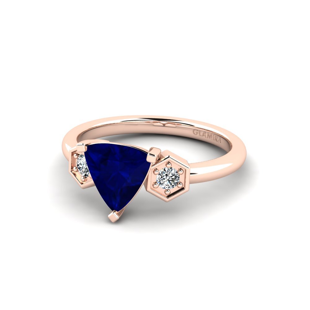 Trillion Sapphire Engagement Ring Logo - Trillion