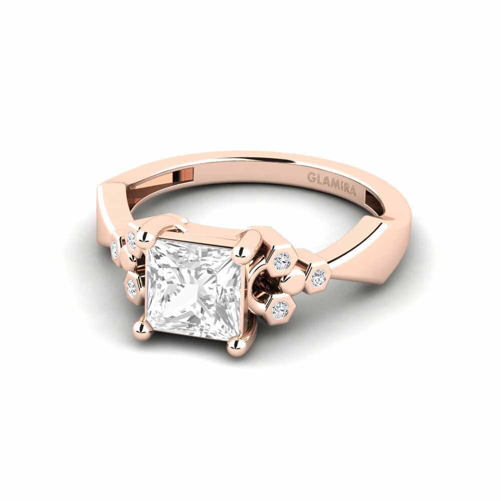 Topaze Blanche Bague de fiançailles Neties - Princess