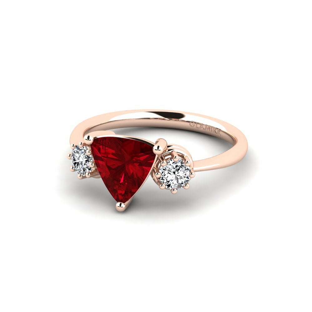 Zircone Rouge Bague de fiançailles Nystat - Trillion