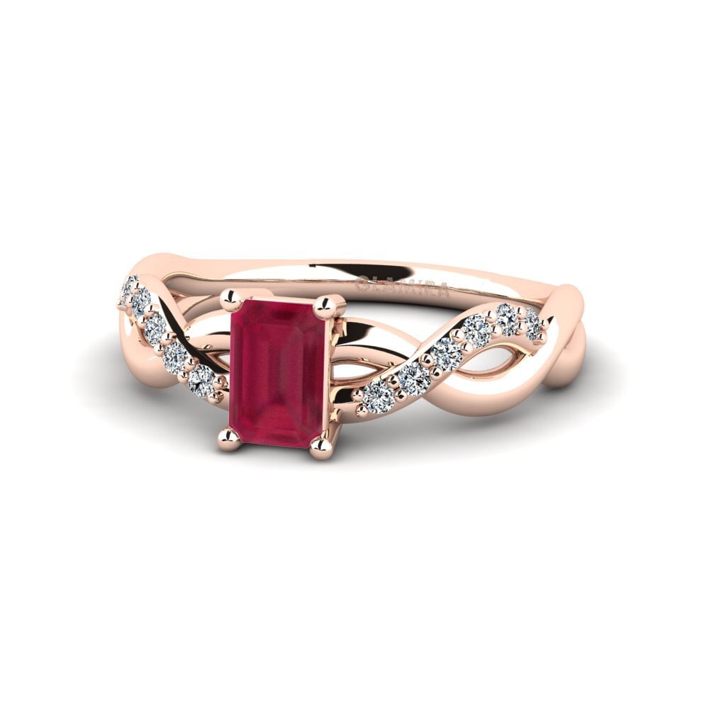 Ruby Engagement Ring Palmiosre - Emerald