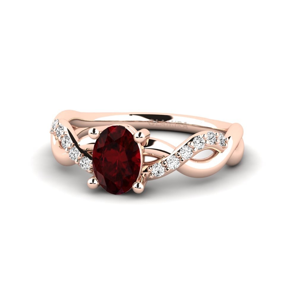 Garnet Engagement Ring Palmiosre - Oval