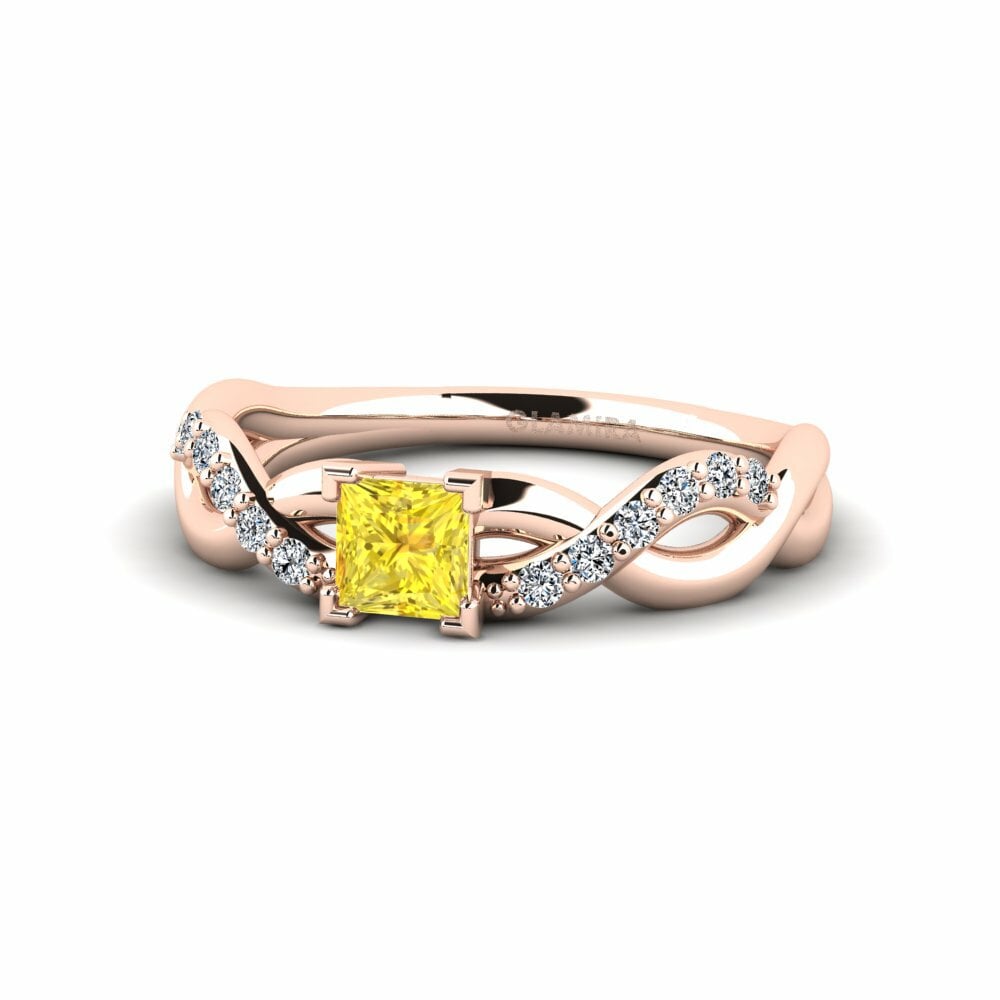 Yellow Sapphire Engagement Ring Palmiosre - Princess