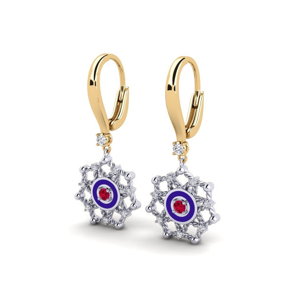 14ct Yellow / White Gold Women's Earring Axim