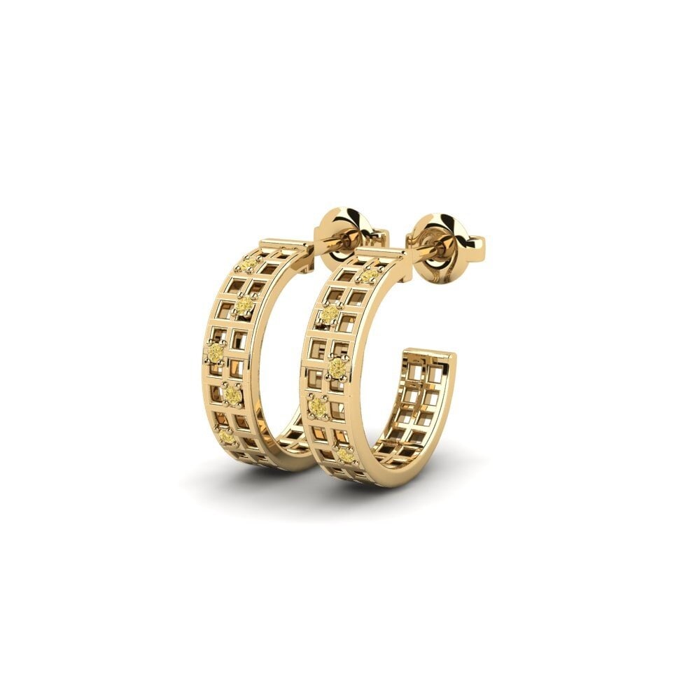 Diamante Amarillo Pendiente de mujer Cerne