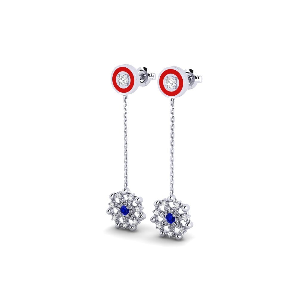 9ct White Gold Women's Earring Everton