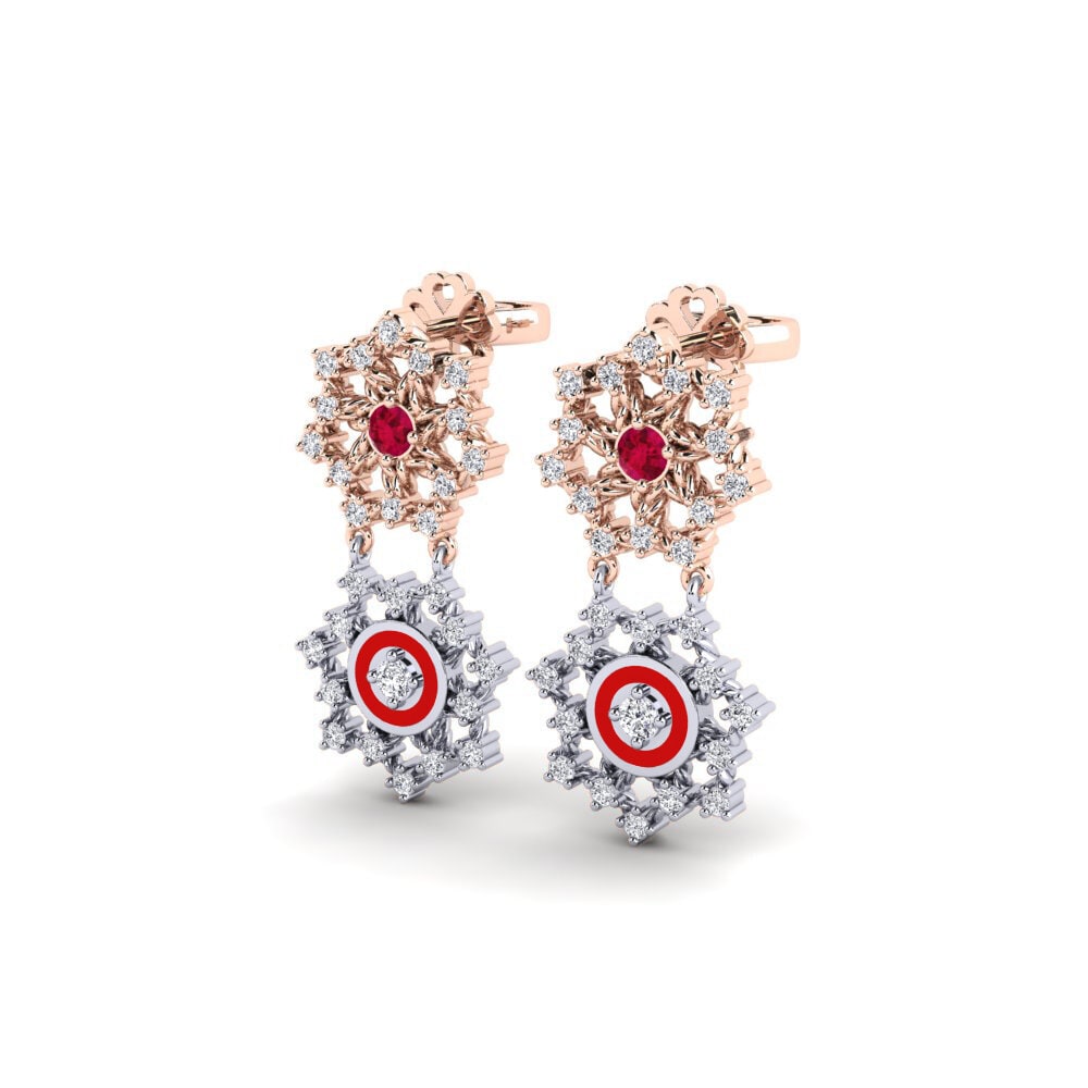 red_white-585 Women's ต่างหู Kangaruma