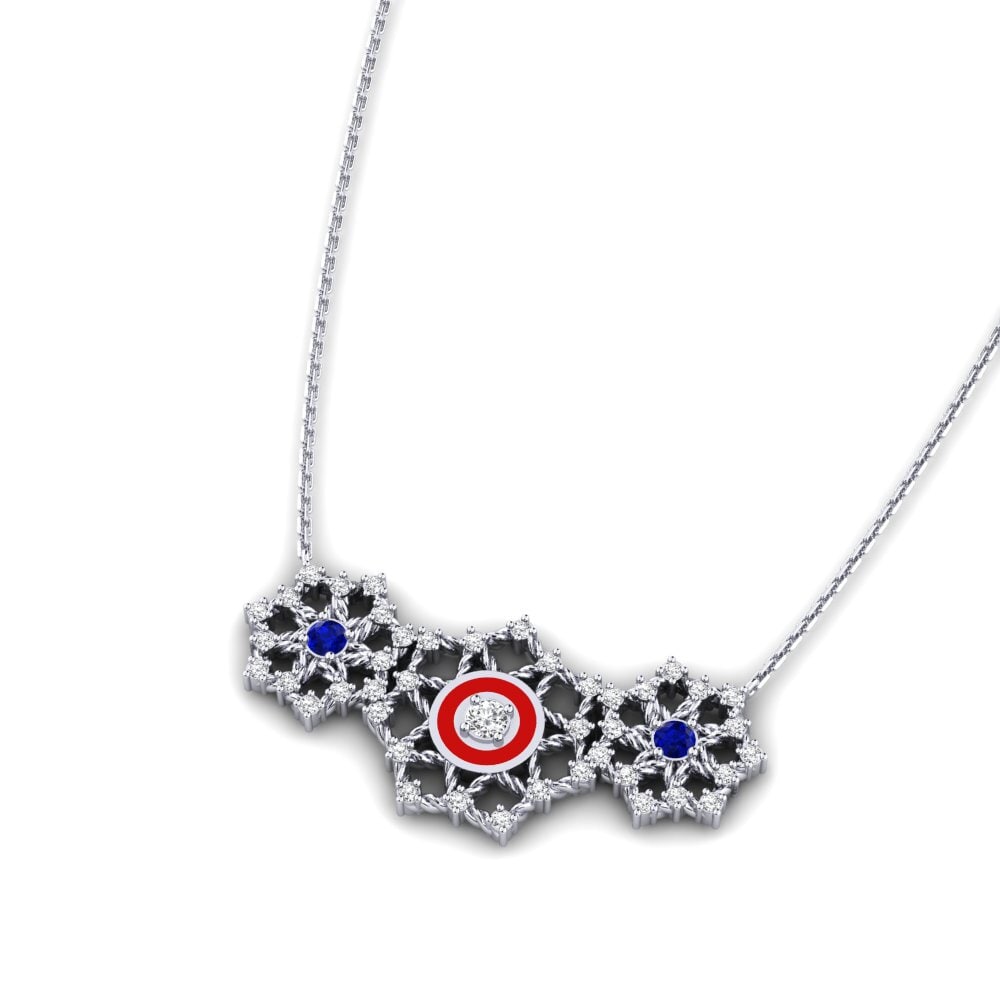 9ct White Gold Women's Necklace Kartuni
