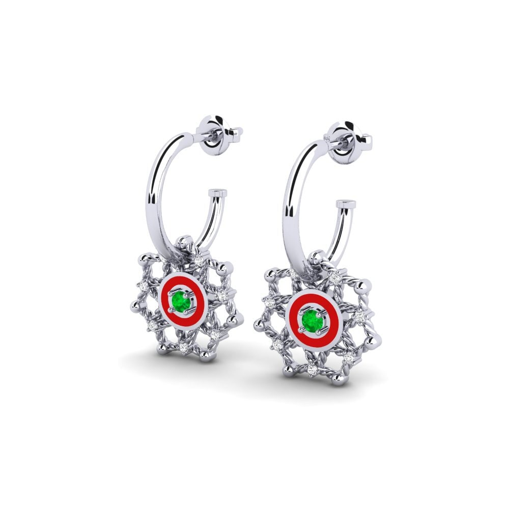 9ct White Gold Women's Earring Larabanga