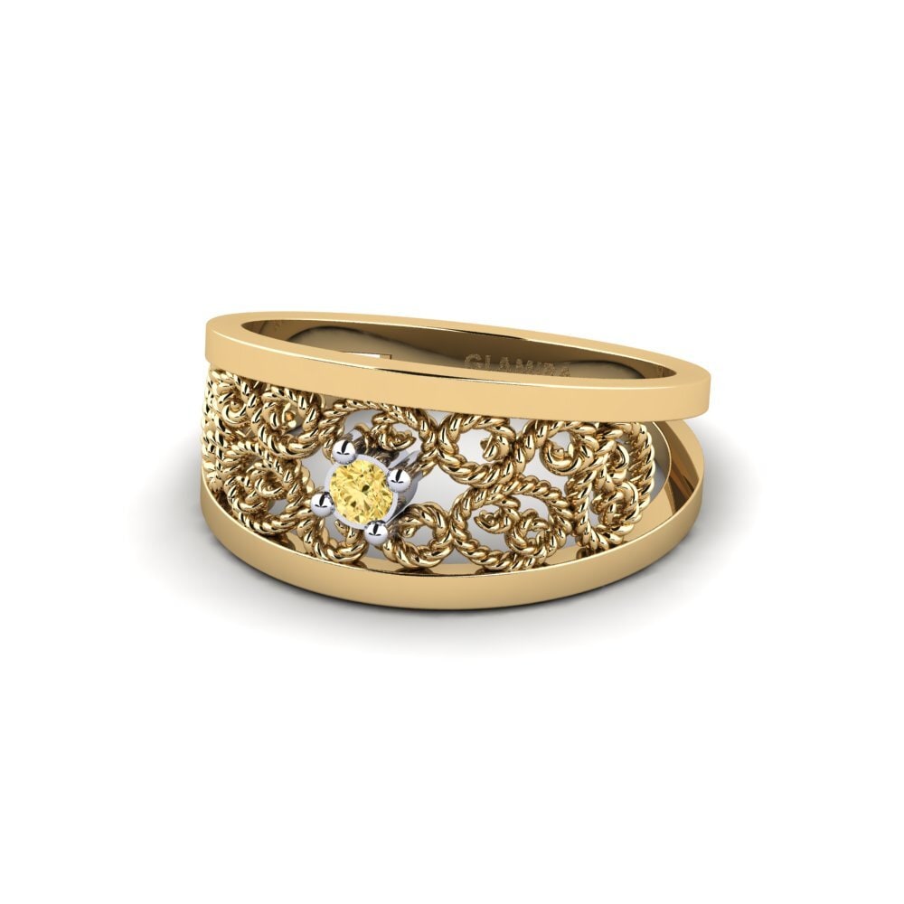 Yellow Diamond Engagement Ring Massalia