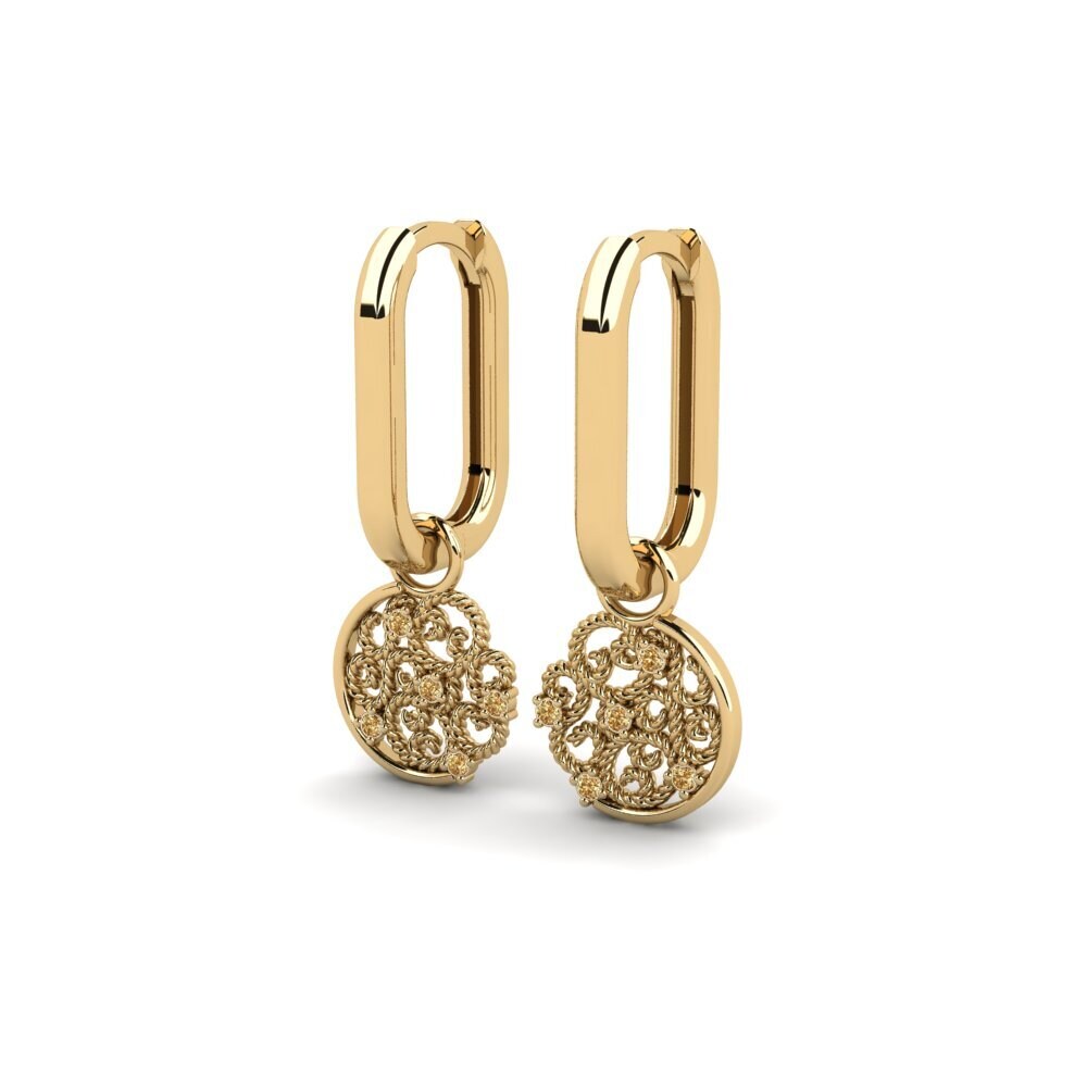 Diamante Marrón Pendiente de mujer Metapontum