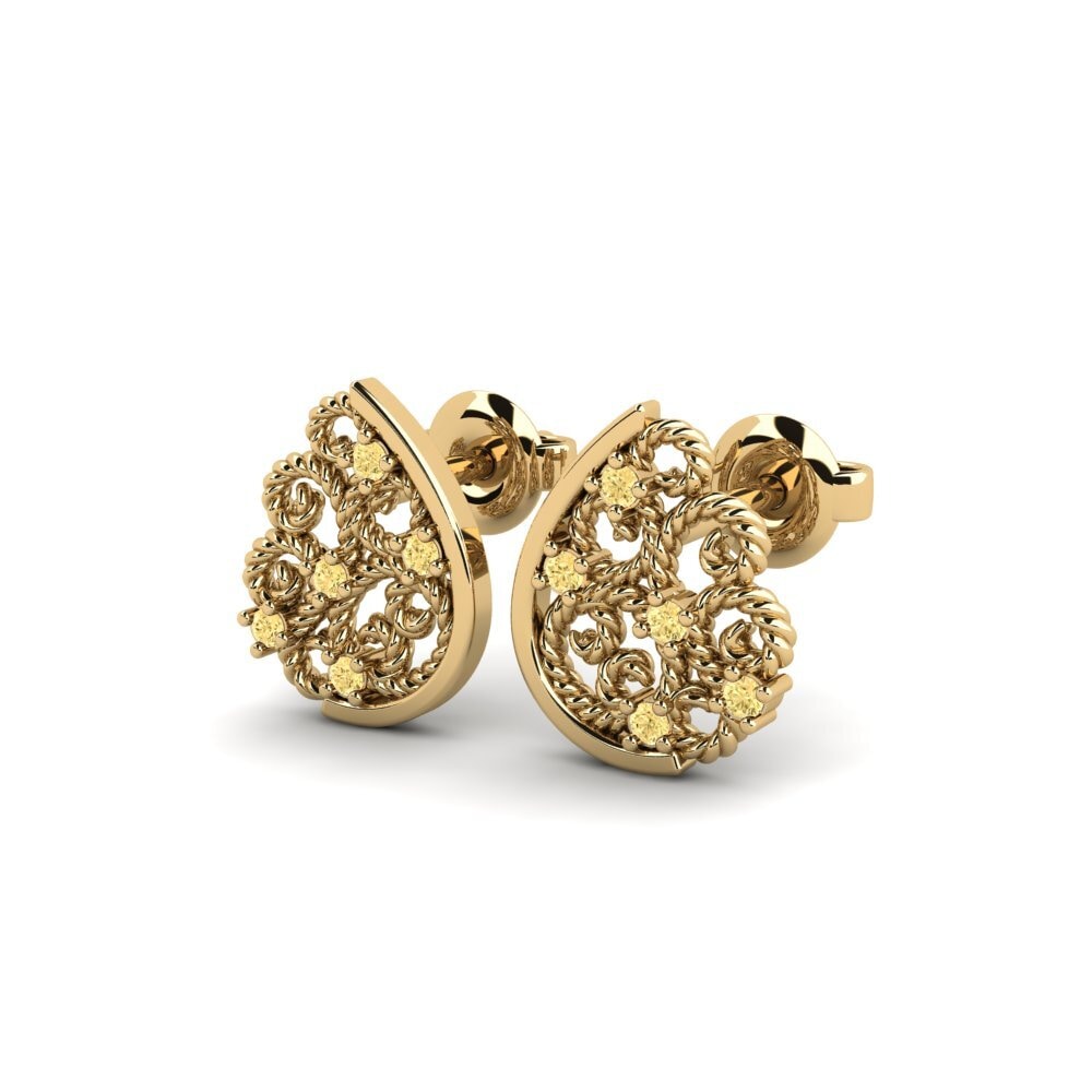 Diamante Amarillo Pendiente de mujer Pagasae