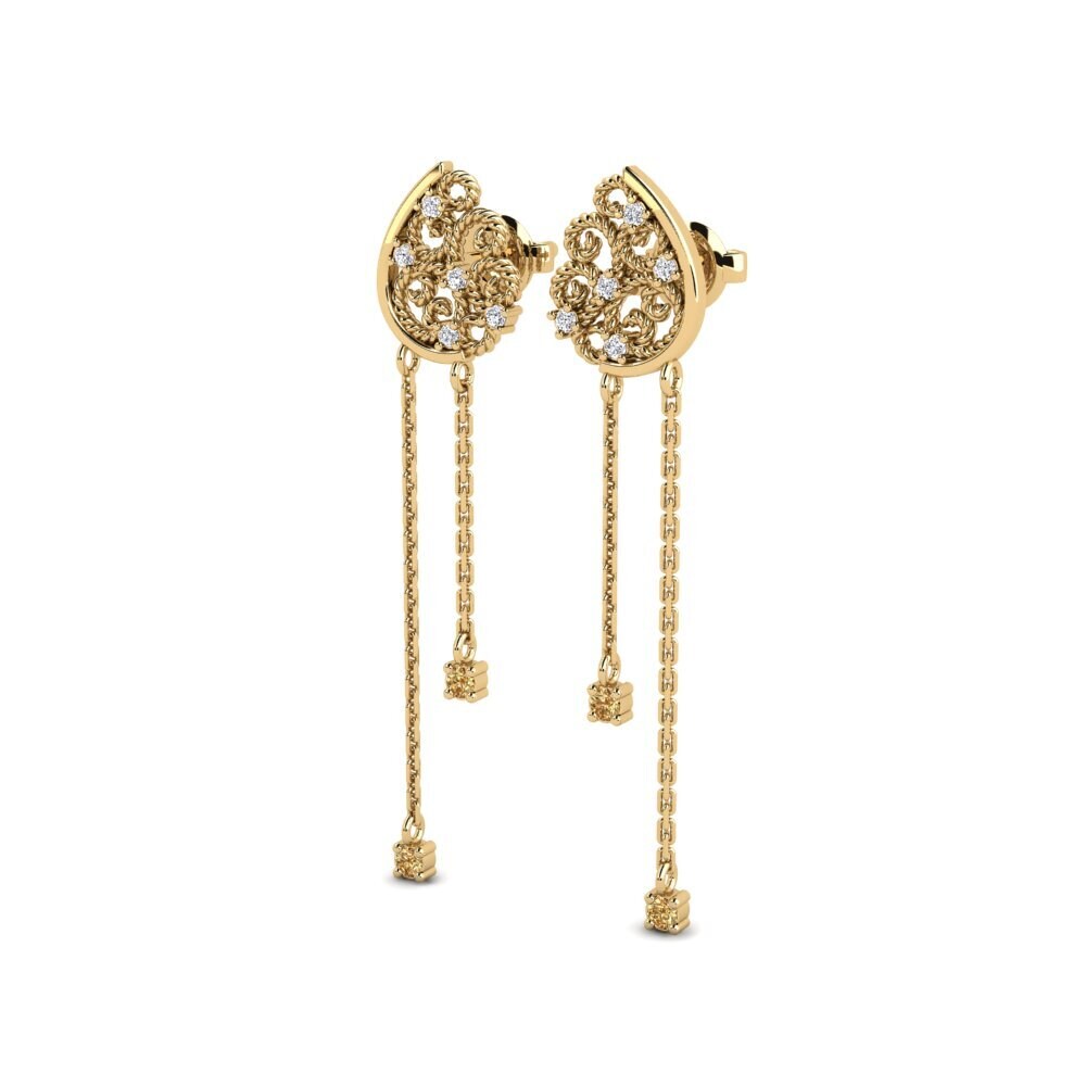 Diamante Marrón Pendiente de mujer Percote