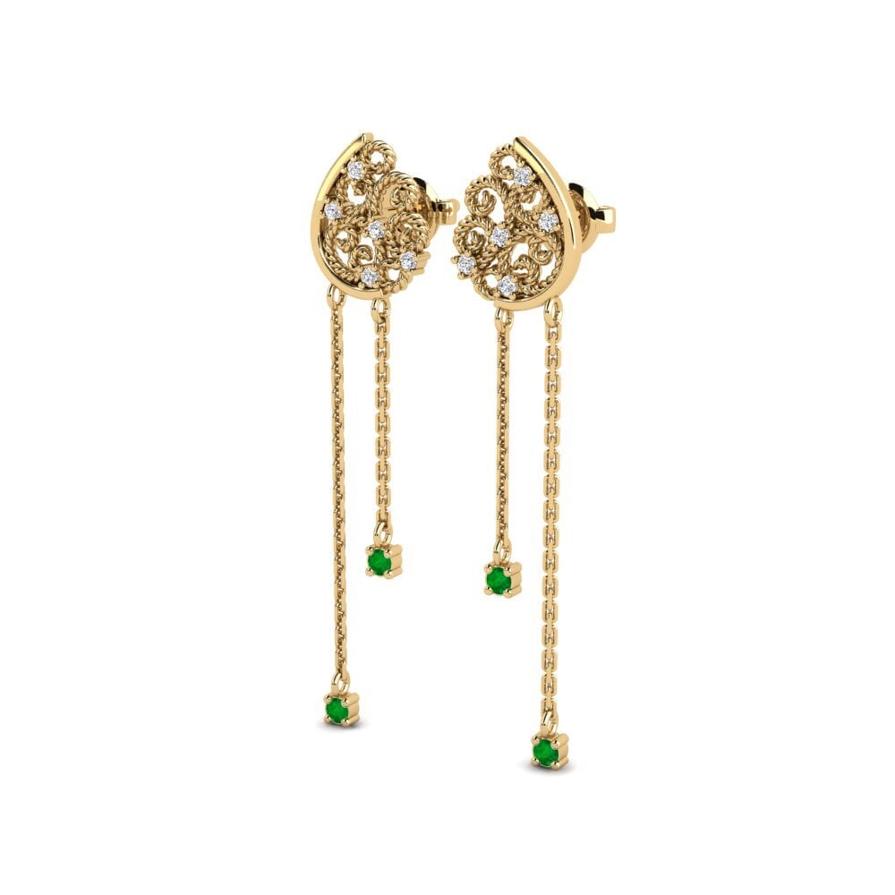 Émeraude Boucle d'oreille femme Percote
