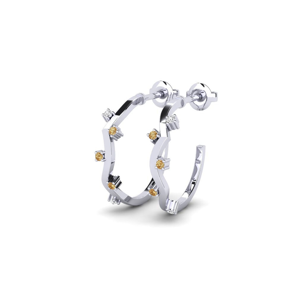 Diamante Marrón Pendiente de mujer Proportionally
