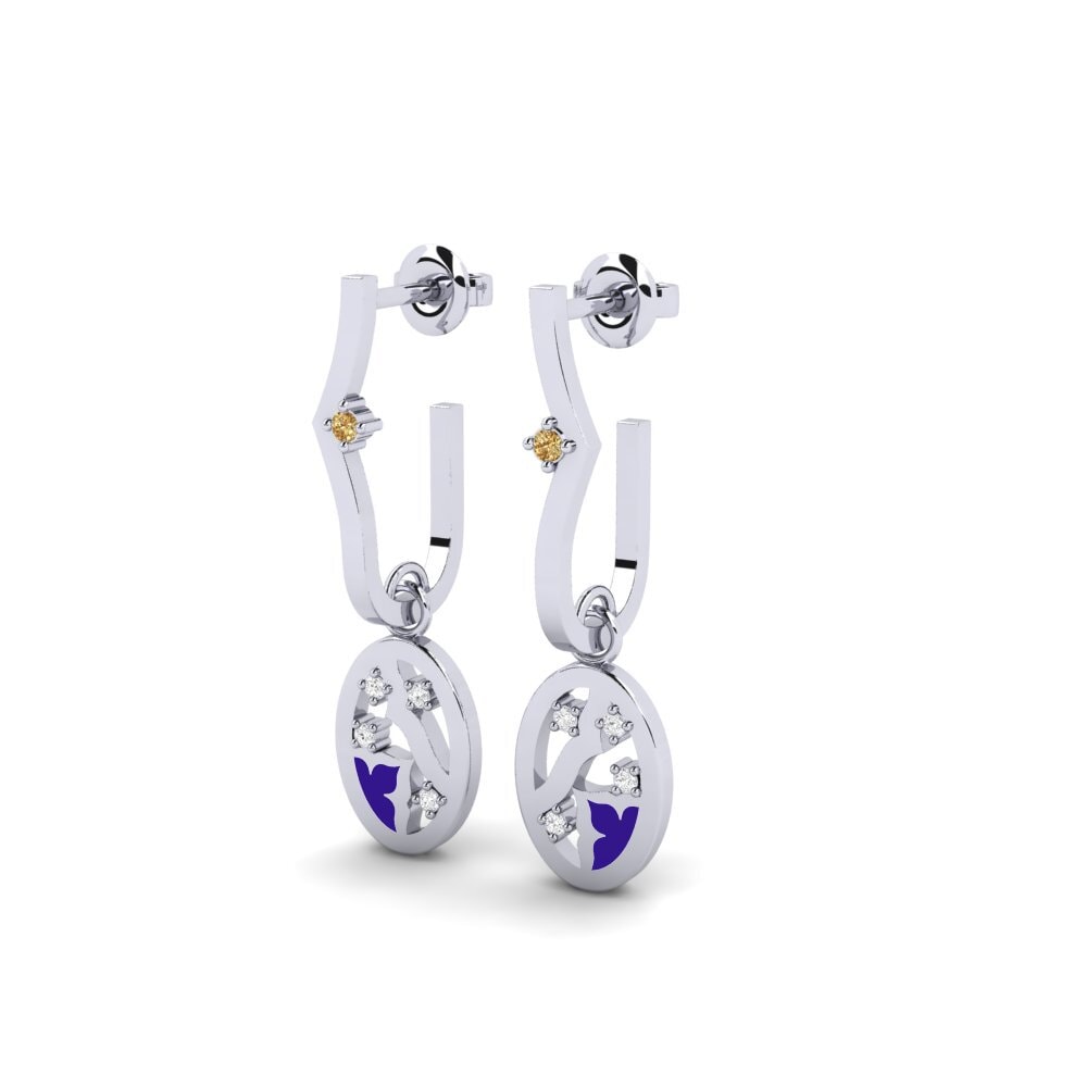 Diamante Marrón Pendiente de mujer Proportionately