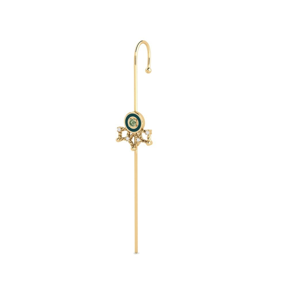 Diamante Verde Perforación de oreja Saveretik