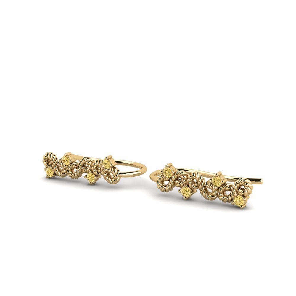 Diamante Amarillo Pendiente de mujer Skean