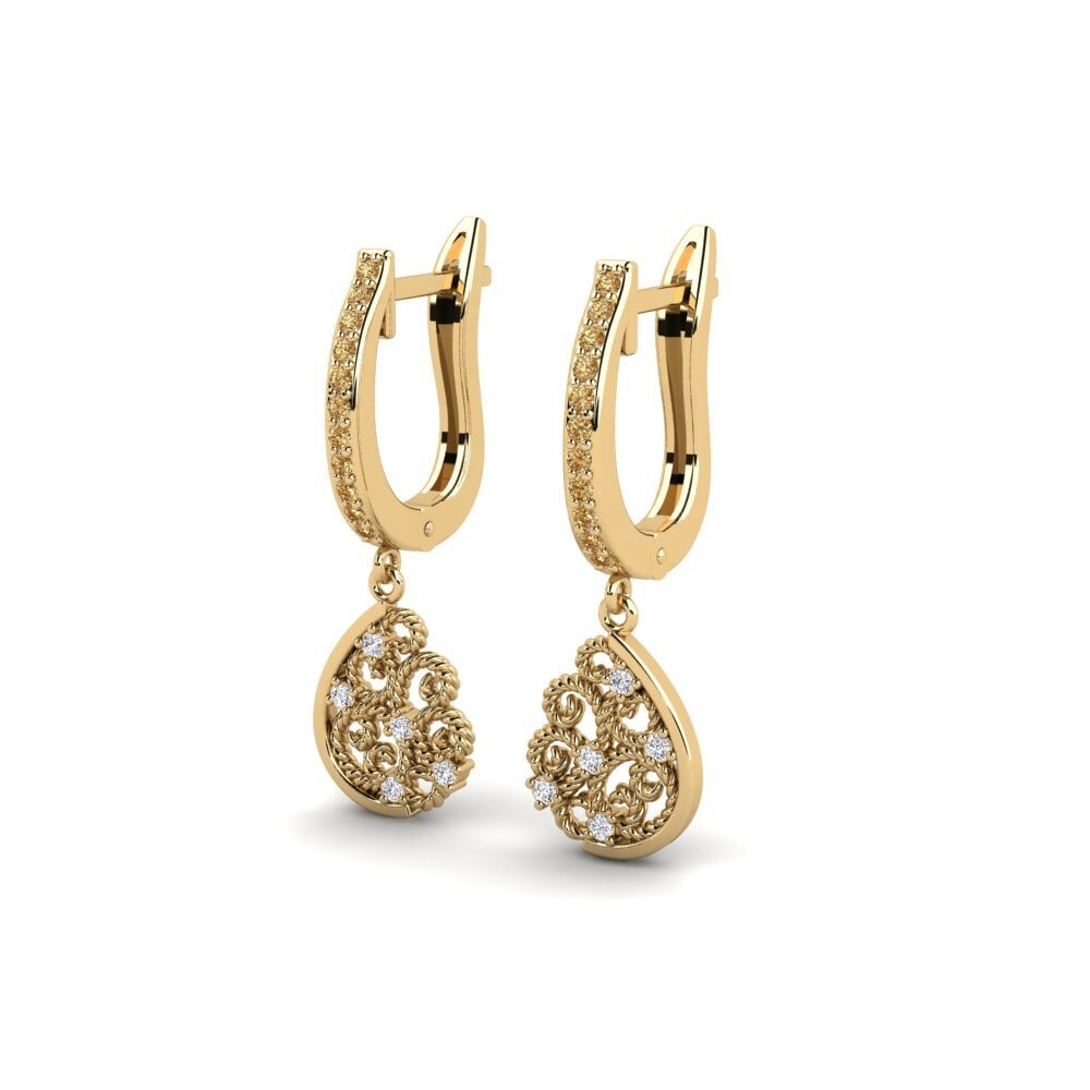 Diamante Marrón Pendiente de mujer Thronium