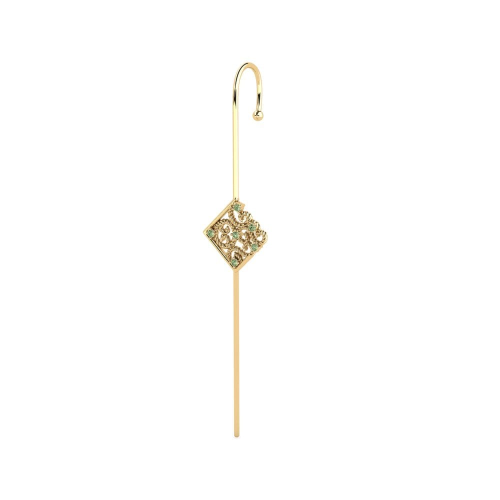 Diamante Verde Perforación de oreja Troliton