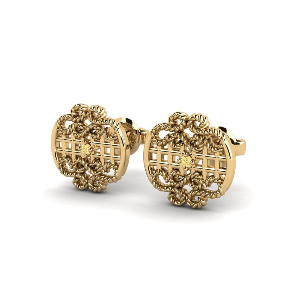 Diamante Amarillo Pendiente de mujer Tsimlyansk