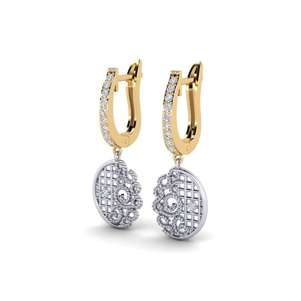 yellow_white-585 Women's ต่างหู Tubenkama