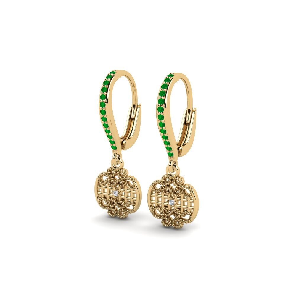 Émeraude Boucle d'oreille femme Veselovsky