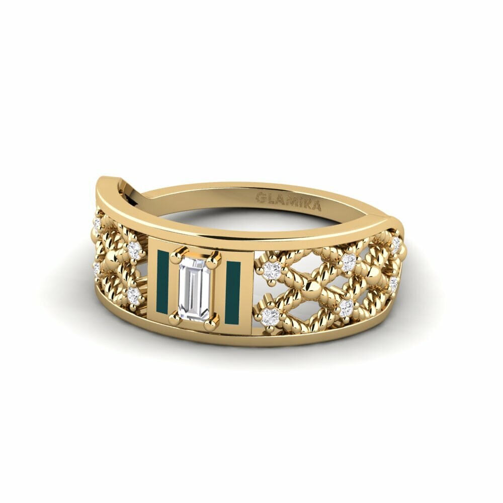 Bagues Diamant De Synthèse Solitaire Pavé