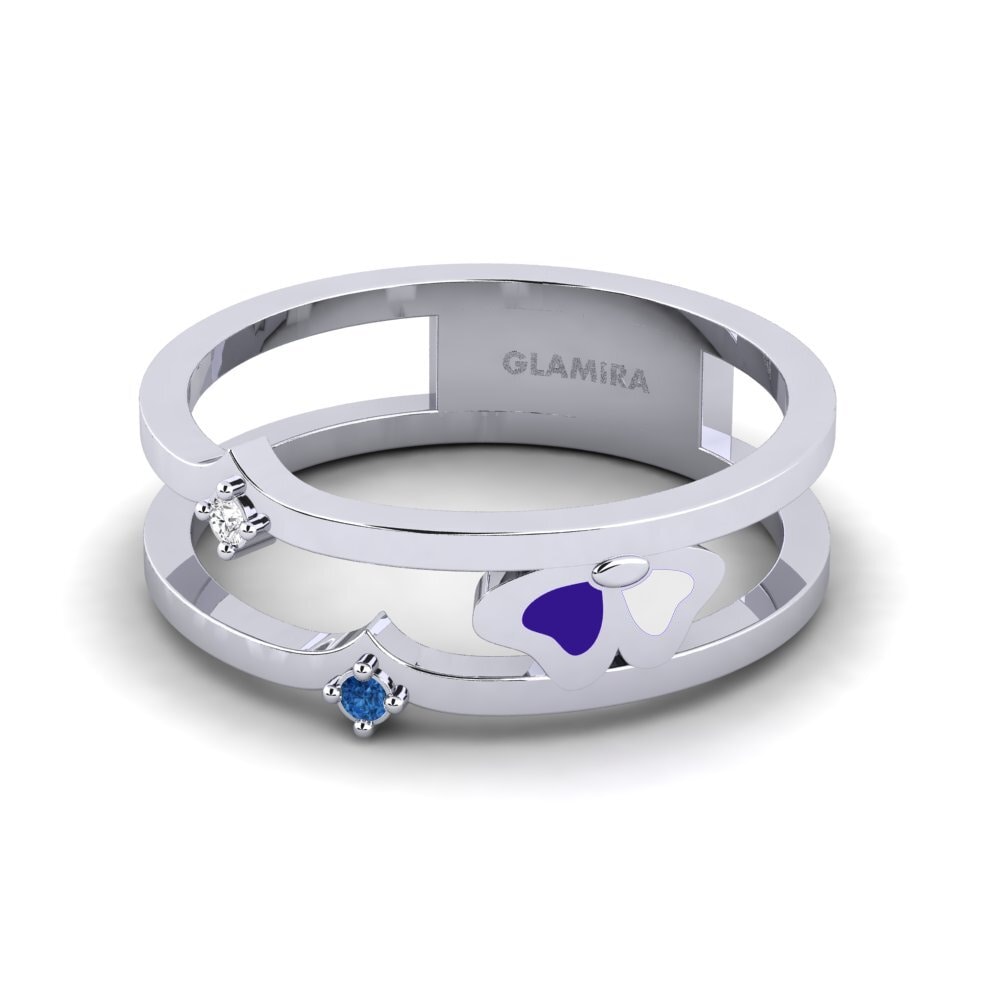 Dunkelblauer Zirkonia Ring Equip