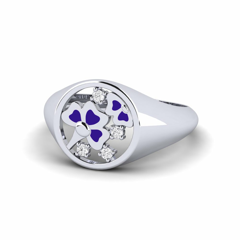 Saphir Blanc Bague Foundation
