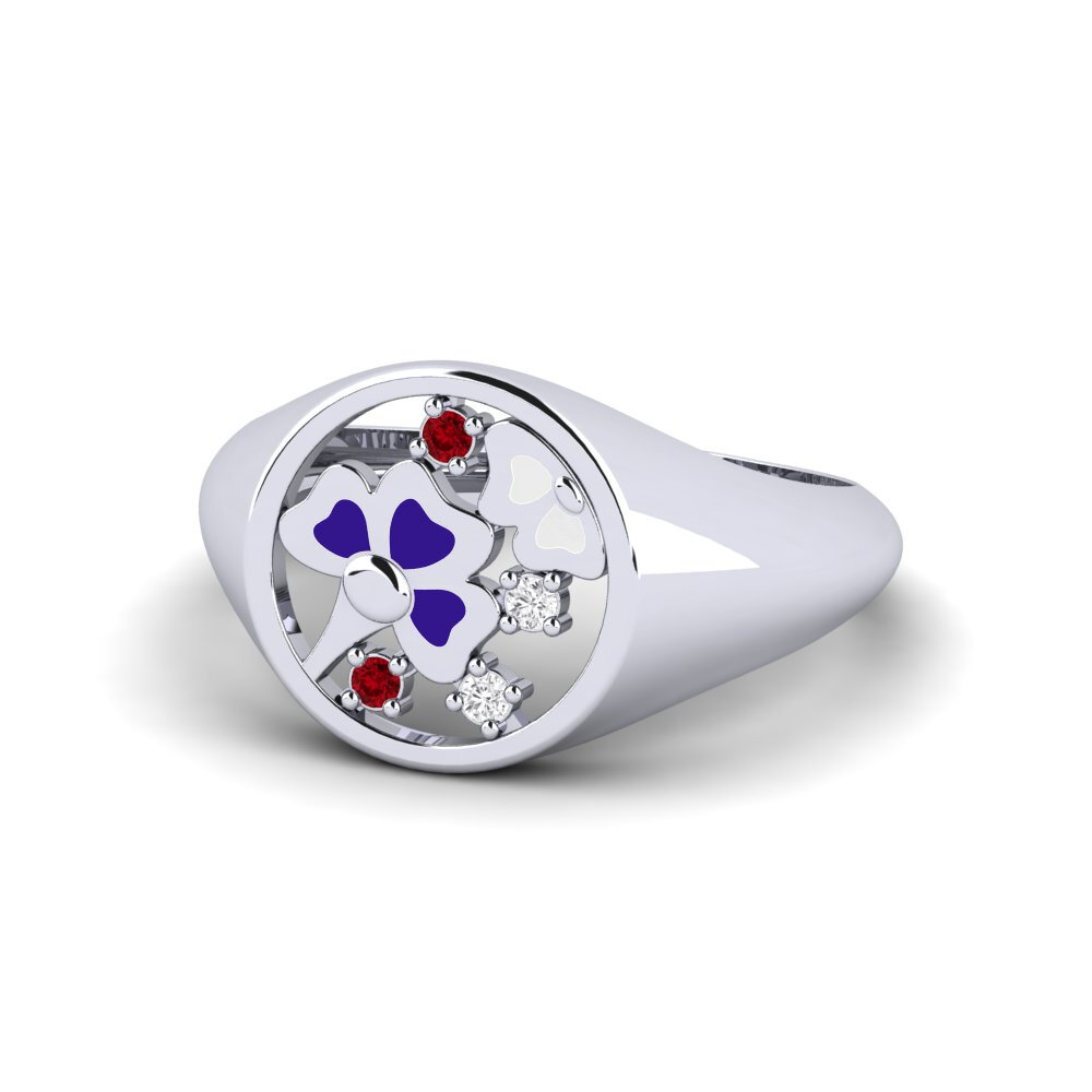 Roter Zirkonia Ring Foundation