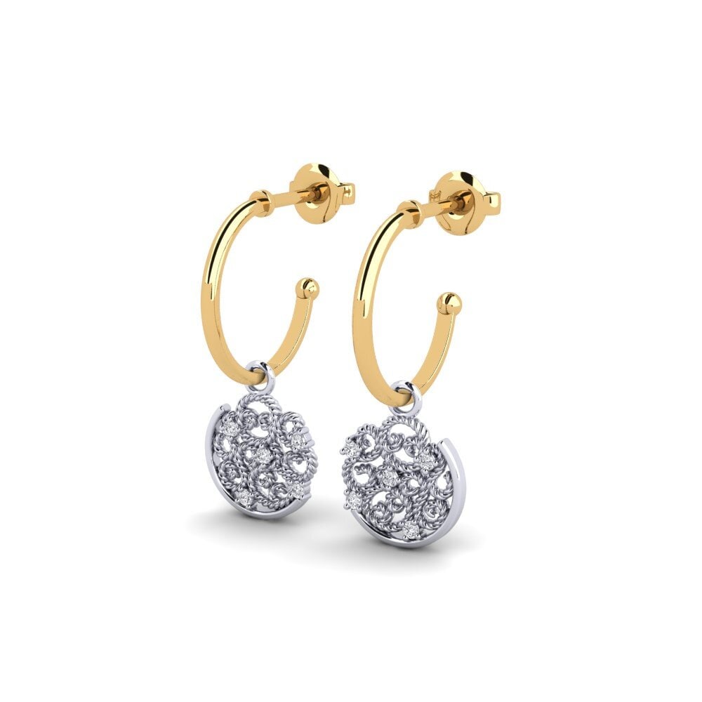yellow_white-585 Women's ต่างหู Heliopolis