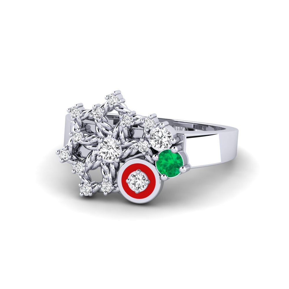 9ct White Gold Ring Hosororo
