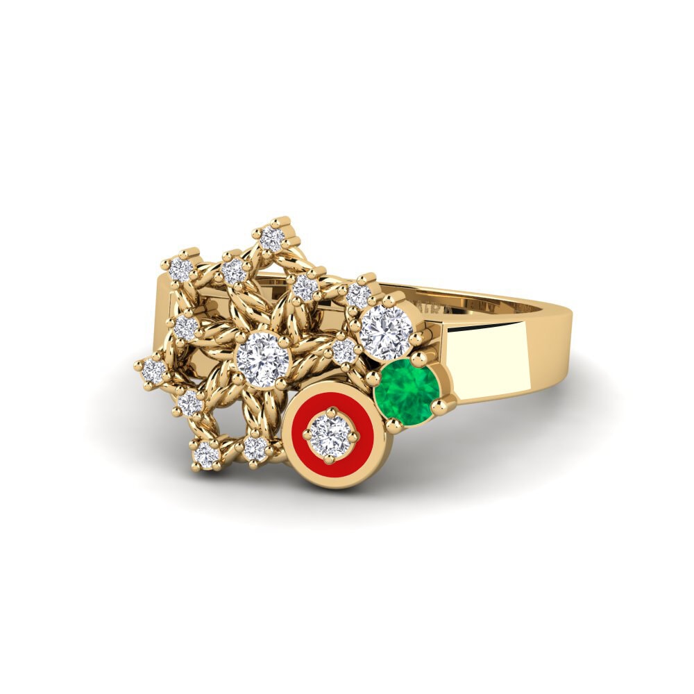 Or Jaune 14k Bague Hosororo