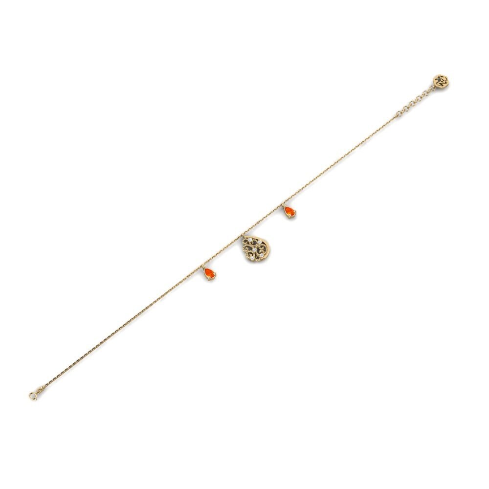 Zafiro Naranja Pulsera de Mujer Hublaea