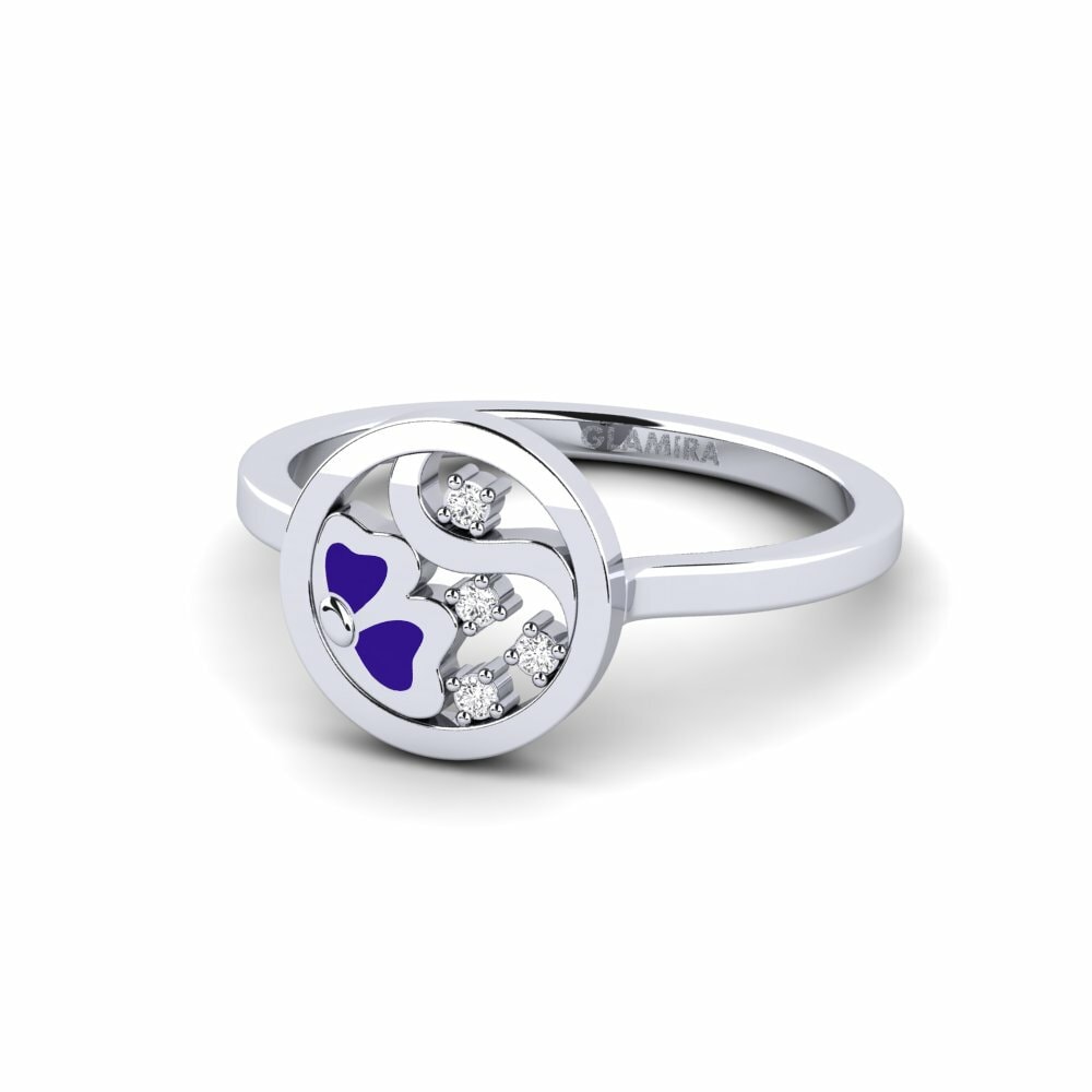 Saphir Blanc Bague Illustrative