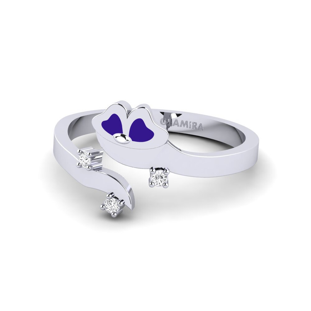 Saphir Blanc Bague Infinitely
