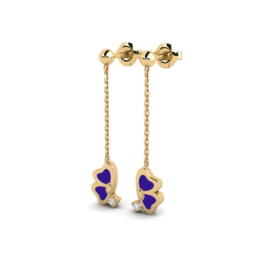 18ct Yellow Gold Women's Earring Interaction