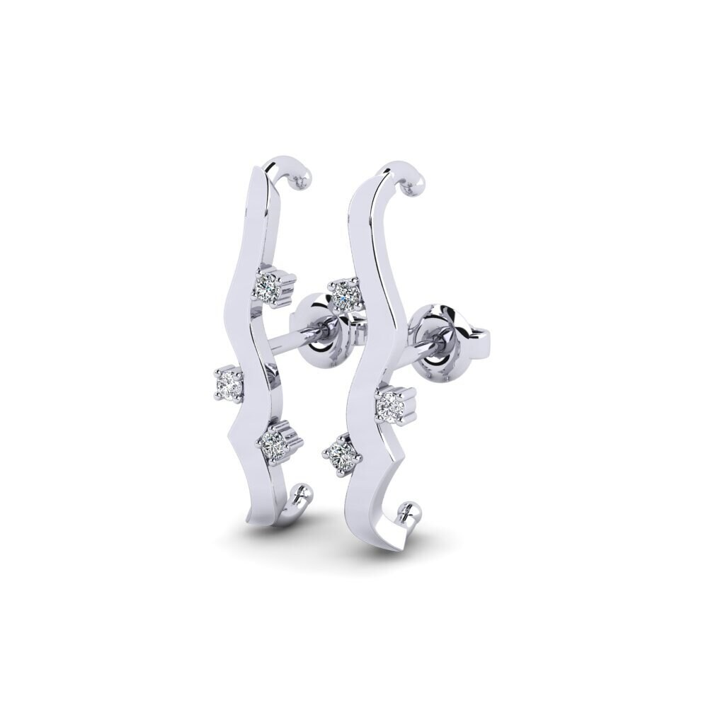 diamond-zirconia Women's ต่างหู Intervene