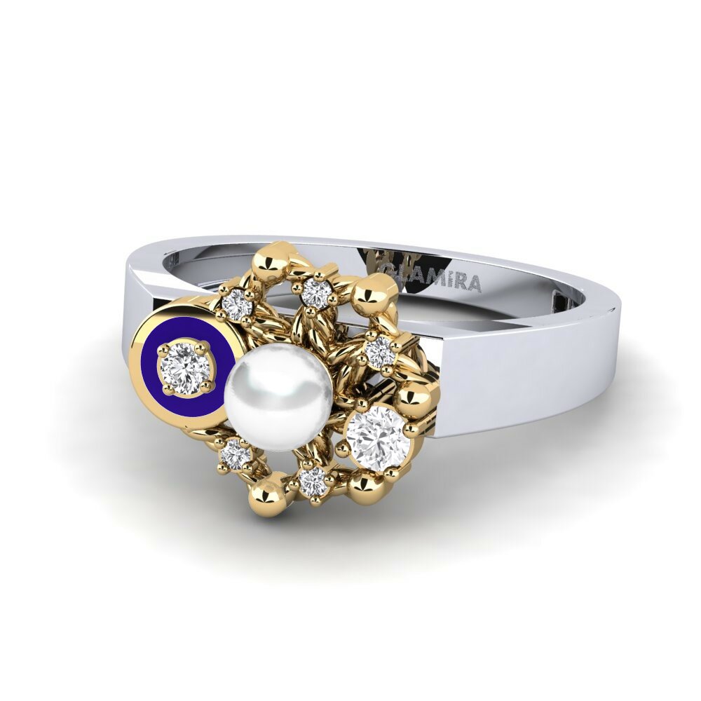 Bagues Saphir Blanc Perles